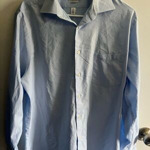 Men's Light Blue Button-Up Shirt- Van Heusen